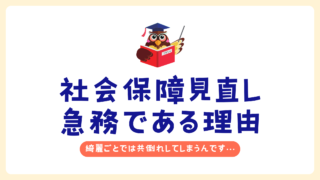 社会保障見直しは待ったなし！高齢者の医療制度改革からメスを入れよ！